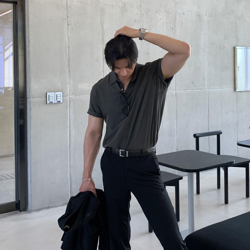 一部即納 M/L】Casual polo shirt OR3243 – 韓国メンズファッション