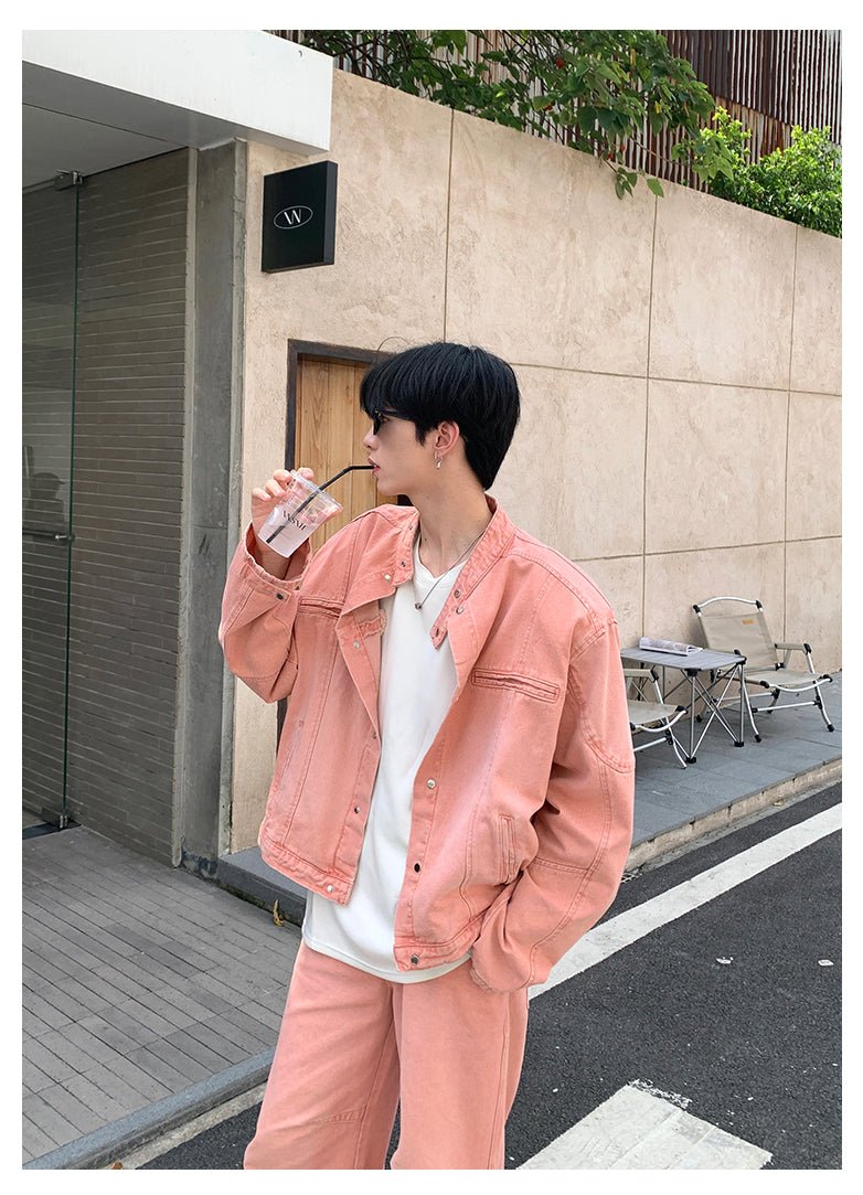 Damaged color denim setup OR2929 – 韓国メンズファッション通販 - ORUN -