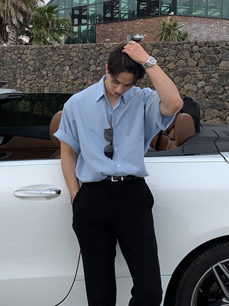 ライトブルーシャツ メンズ 半袖｜Light Blue SHIRT OR3000 – 韓国