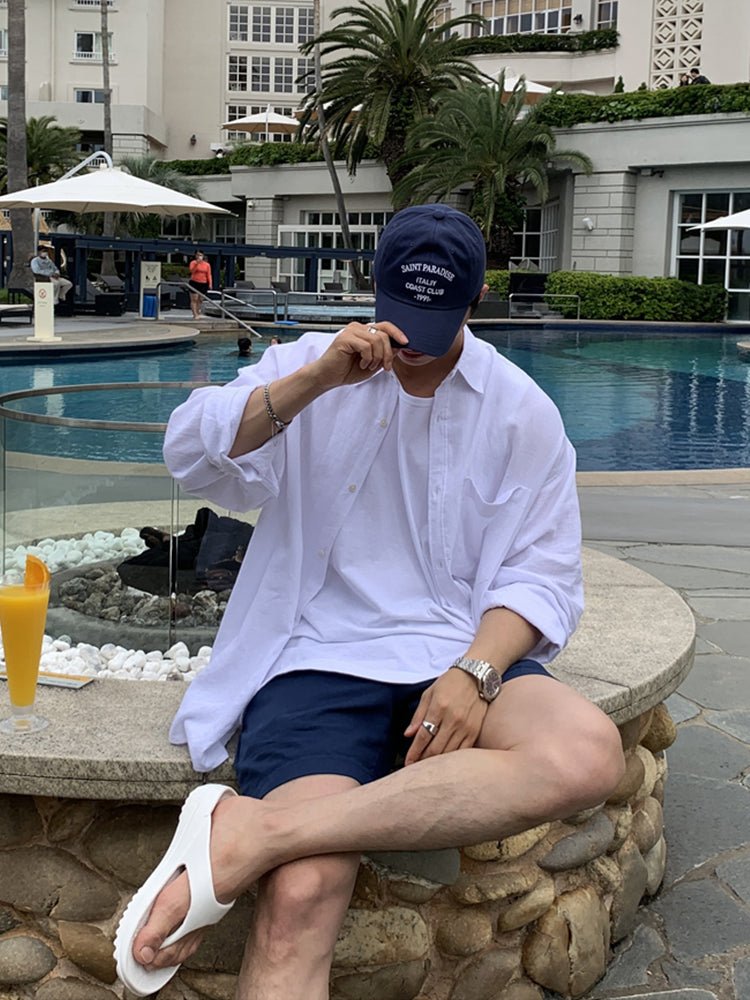 オーバーサイズリネンシャツ メンズ｜Oversized Linen SHIRT OR4451