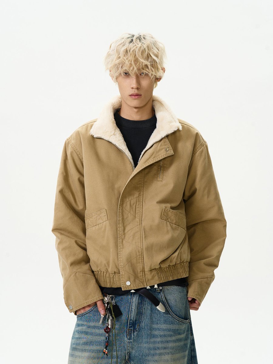 Retro bomber stand collar flight jacket OR4629 – 韓国メンズ