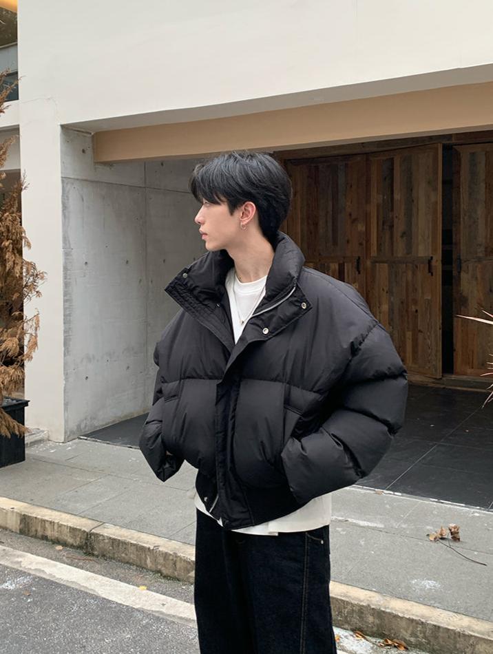 Stand collar short length down jacket OR3636 – 韓国メンズ