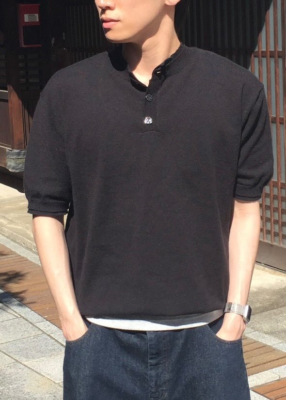 ヘンリーネックニットT NS-003 – 韓国メンズファッション通販 - ORUN -