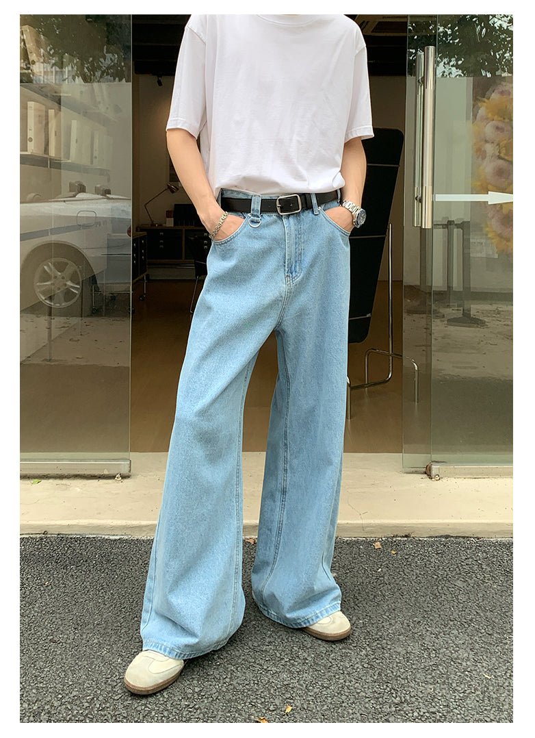 Wide leg loose jeans OR4437 – 韓国メンズファッション通販 - ORUN -