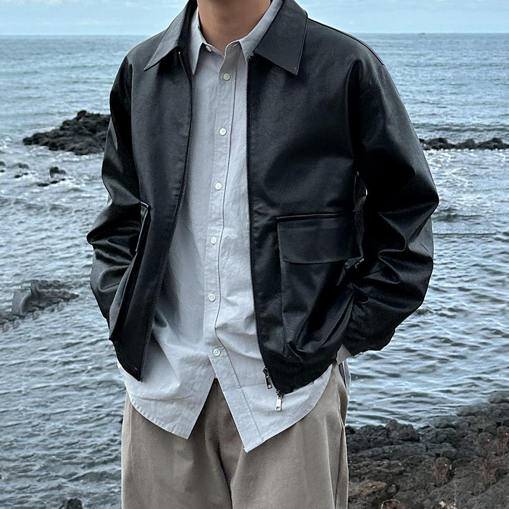 Leather coach jacket or2547 – 韓国メンズファッション通販 - ORUN -