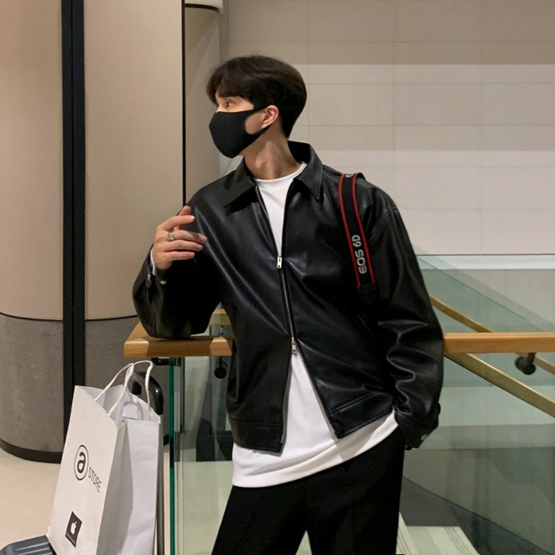 Short leather jacket or2035 – 韓国メンズファッション通販 - ORUN -