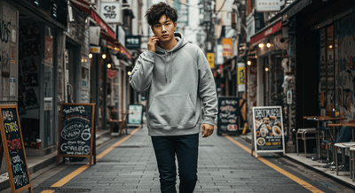 グレーパーカー×韓国ファッションで作るメンズのこなれコーデ