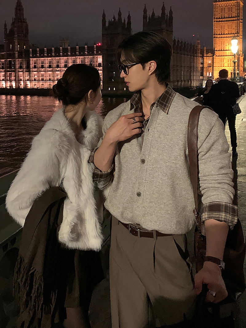 Round neck knit cardigan OR4813