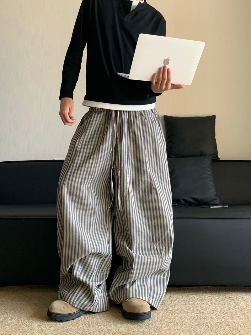 ストライプワイドレッグパンツ メンズ｜Striped Wide PANTS OR4492