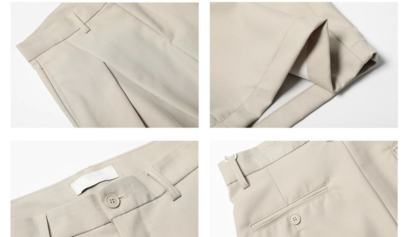 Double pleated straight pants OR4660