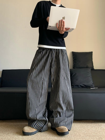 ストライプワイドレッグパンツ メンズ｜Striped Wide PANTS OR4492