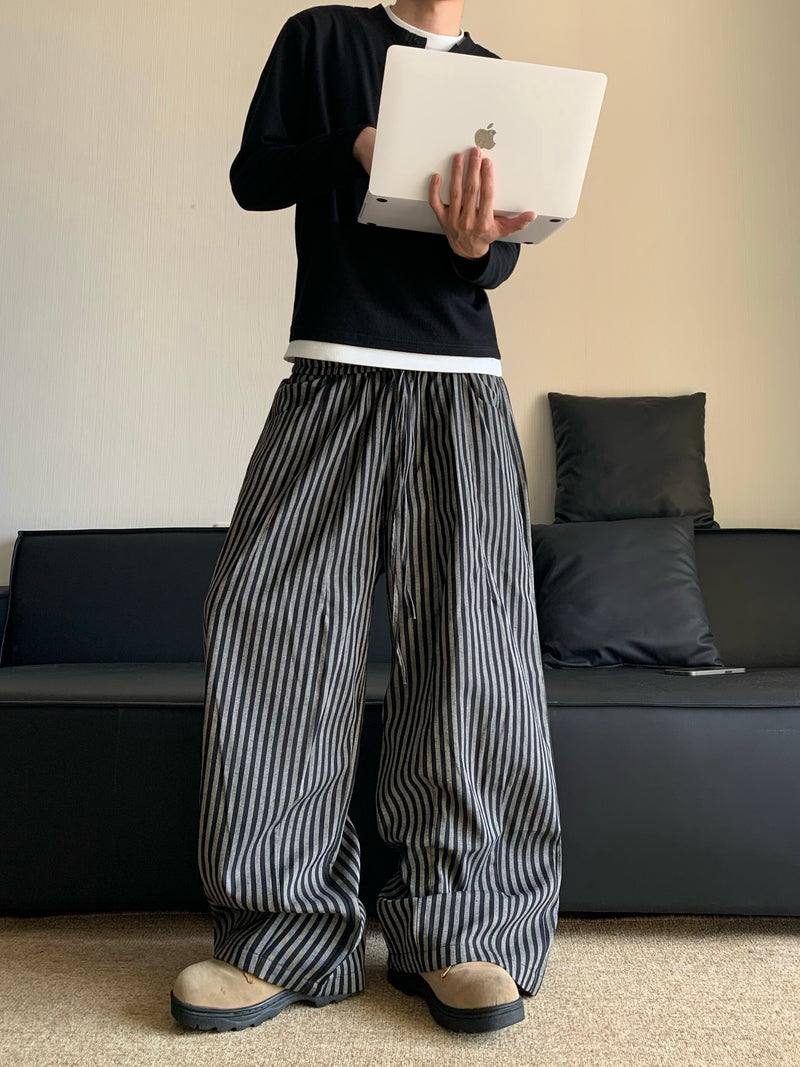 ストライプワイドレッグパンツ メンズ｜Striped Wide PANTS OR4492