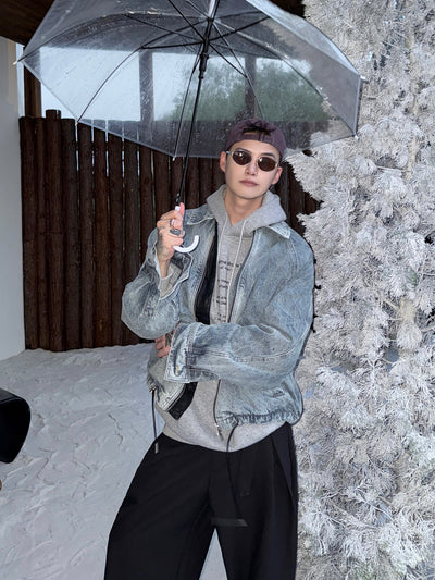 Distressed denim jacket OR4721
