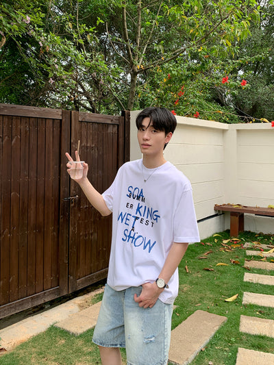 Round neck loose T-shirt OR4319