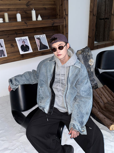 Distressed denim jacket OR4721