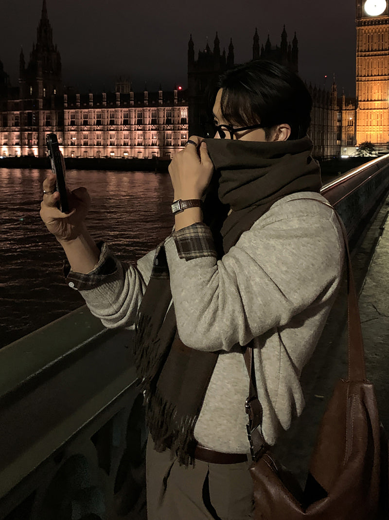 Round neck knit cardigan OR4813