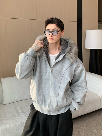 Fur collar sweatshirt hoodie OR4810