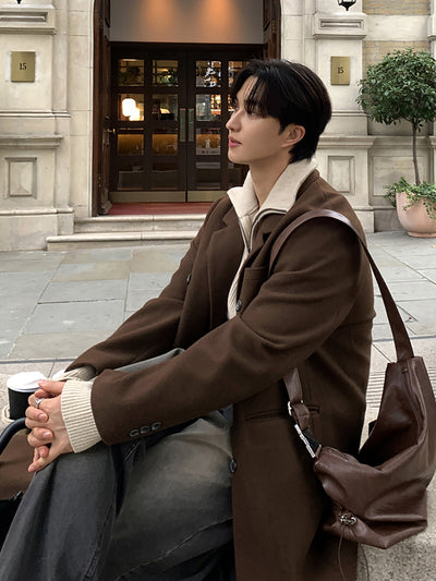 Double-breasted long coat OR4814