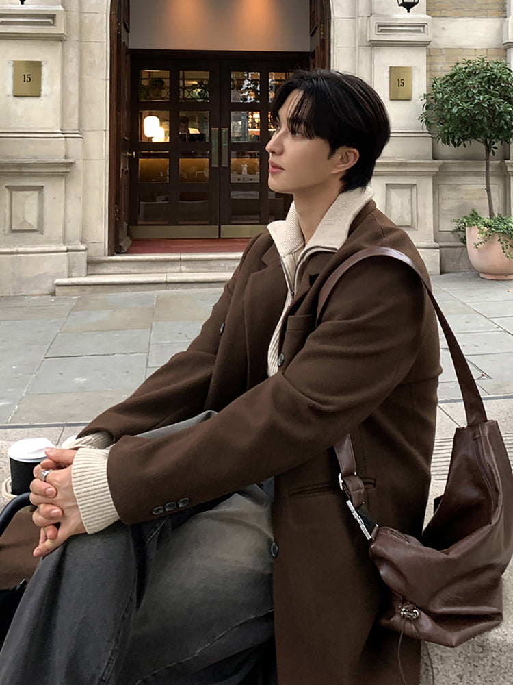 Double-breasted long coat OR4814