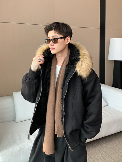 Fur collar sweatshirt hoodie OR4810