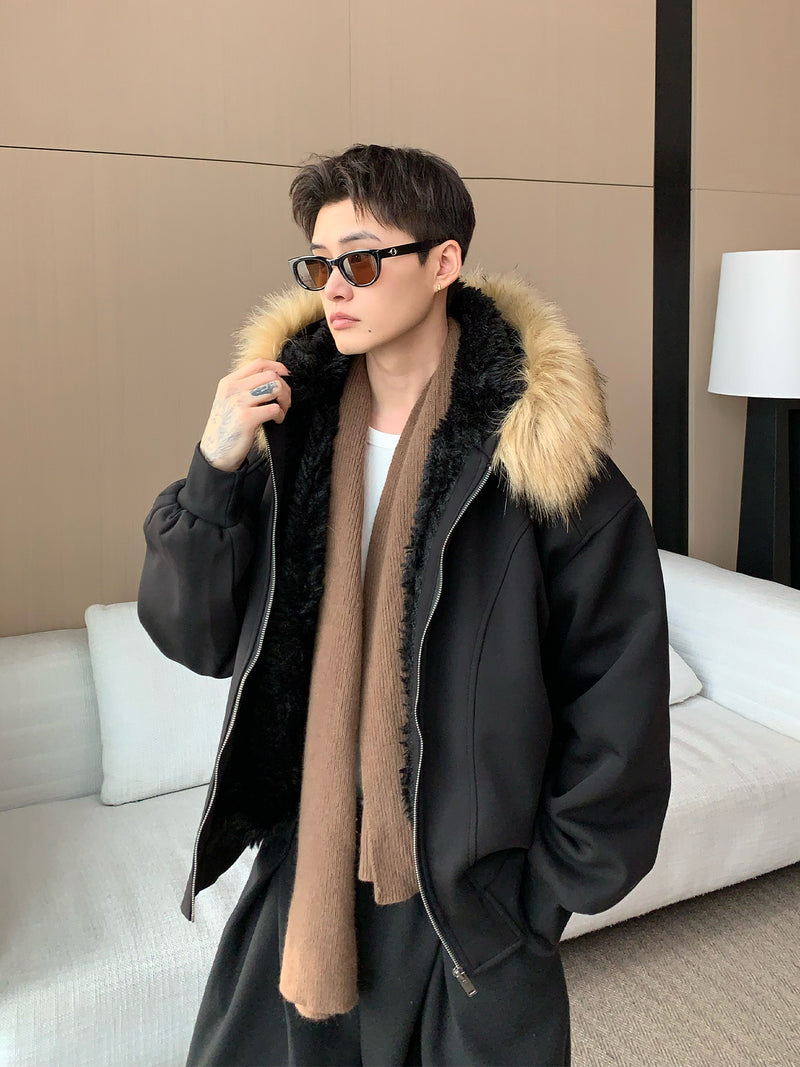 Fur collar sweatshirt hoodie OR4810