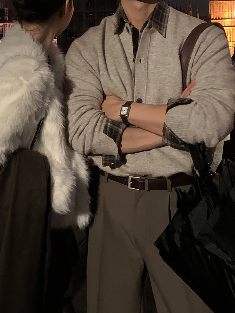 Round neck knit cardigan OR4813