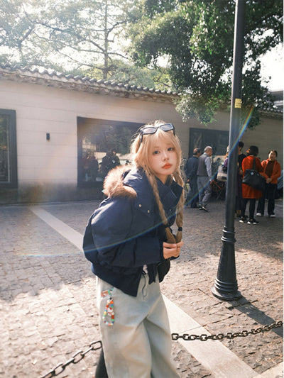 Fur collar down jacket OR4807