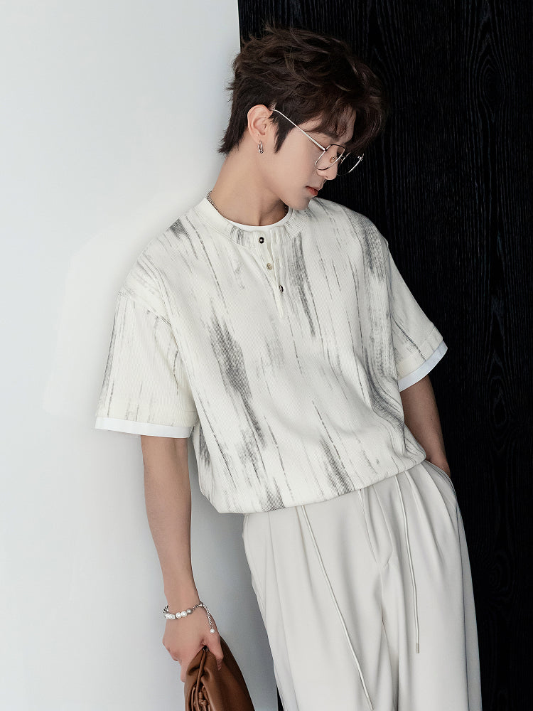 Fake two-piece short sleeve T-shirt OR4328