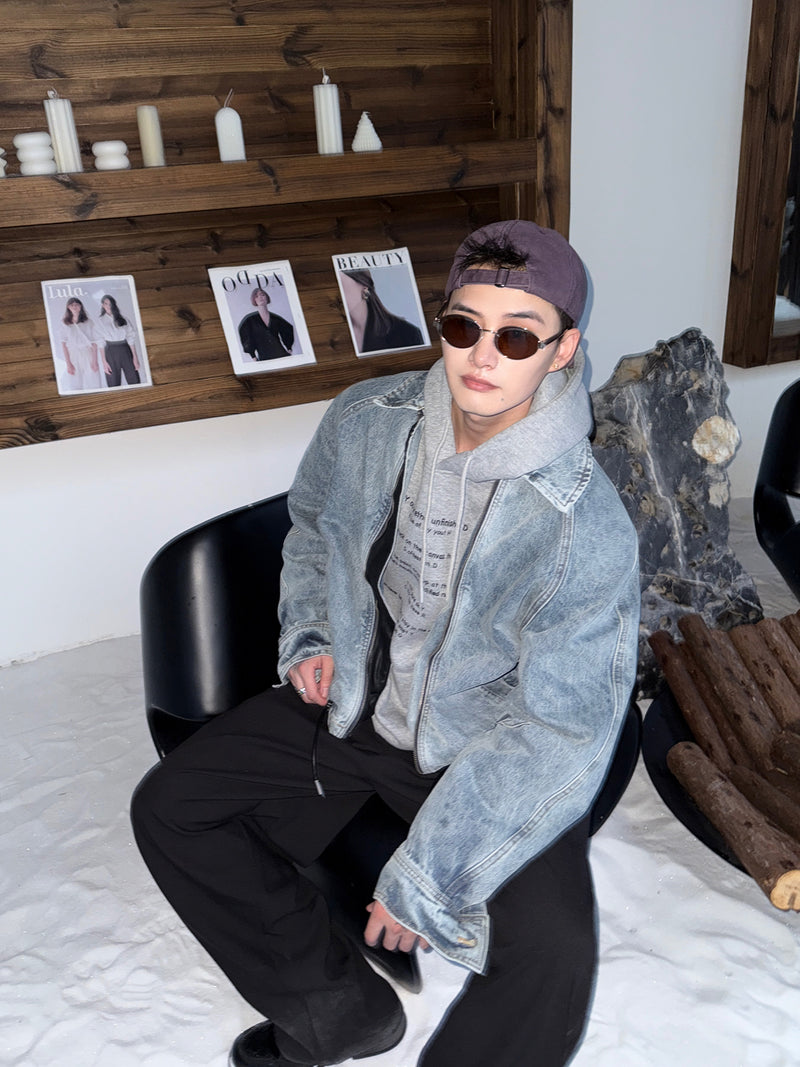 Distressed denim jacket OR4721