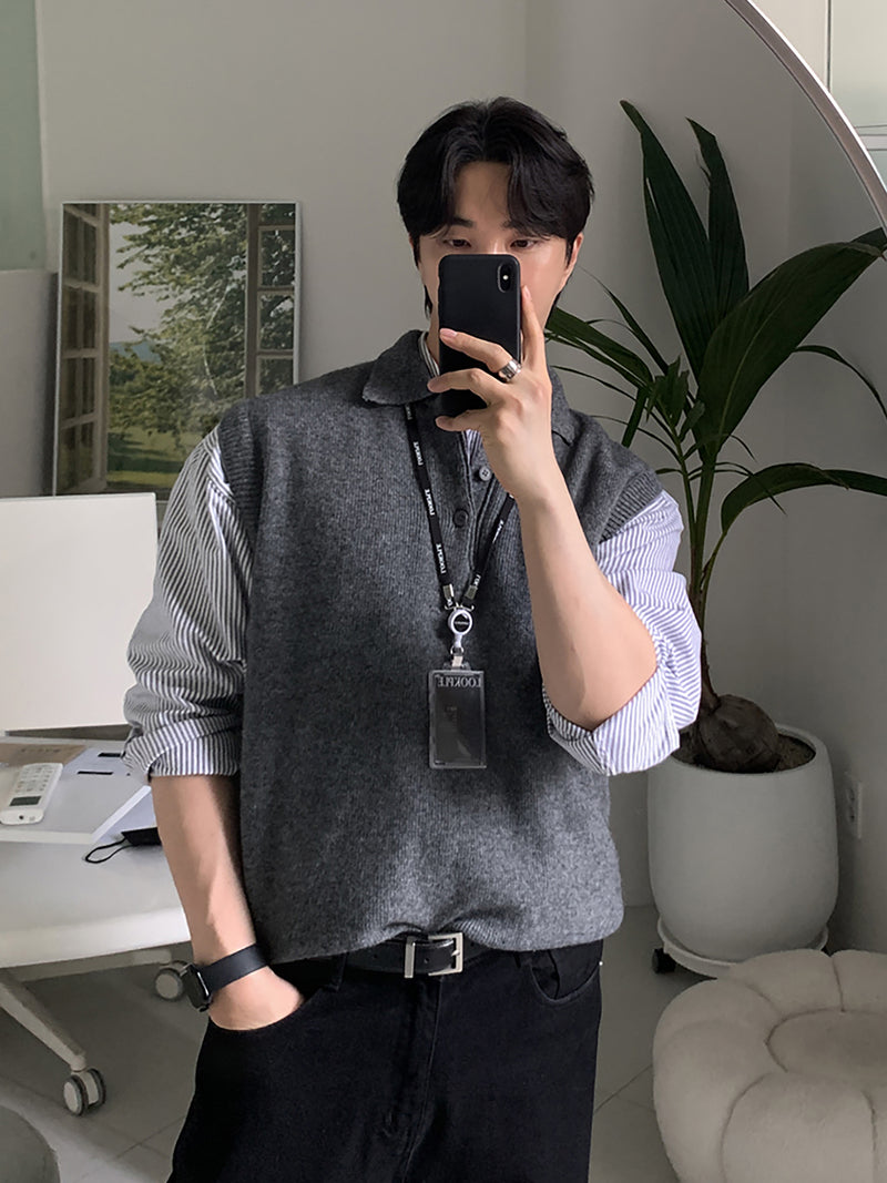 Sleeveless knit sweater OR4632