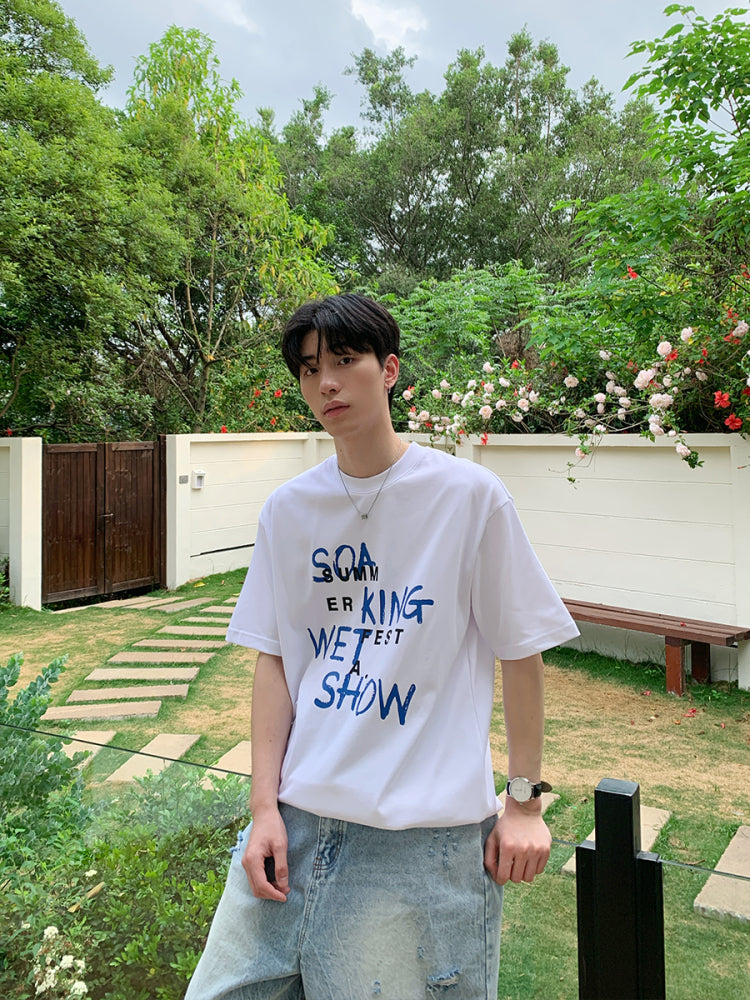 Round neck loose T-shirt OR4319