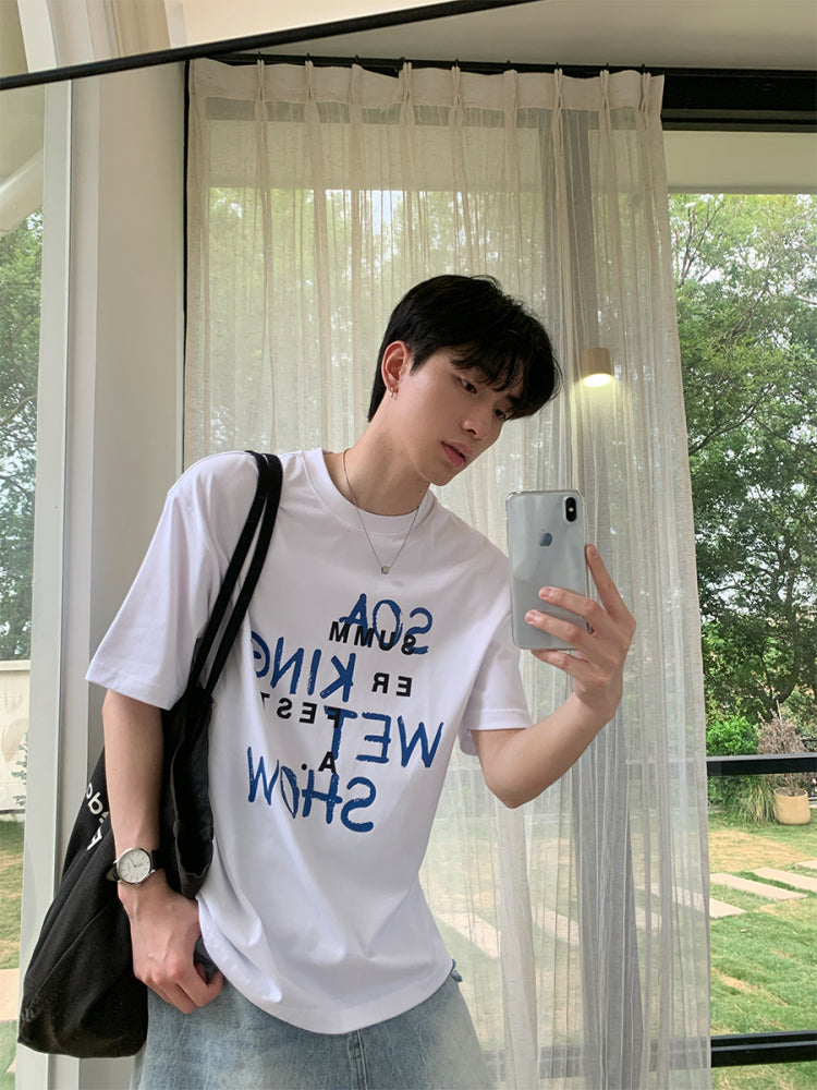 Round neck loose T-shirt OR4319