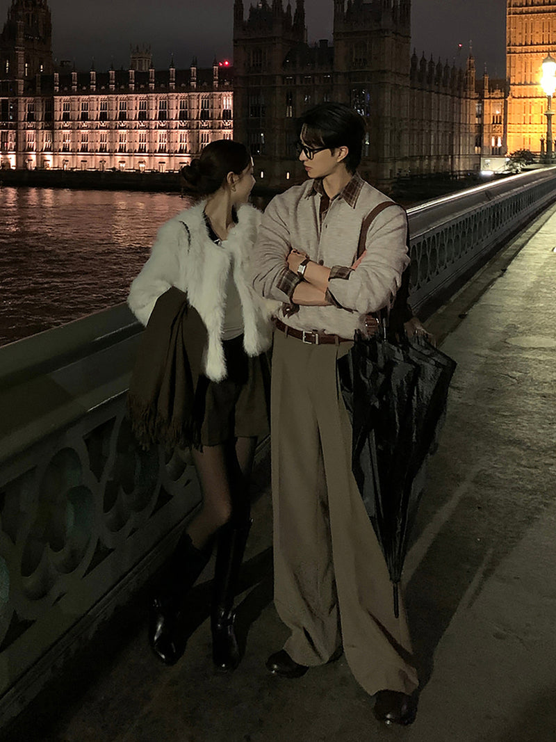 Round neck knit cardigan OR4813