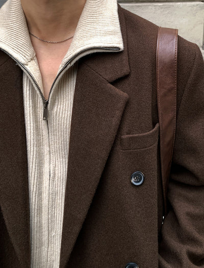 Double-breasted long coat OR4814