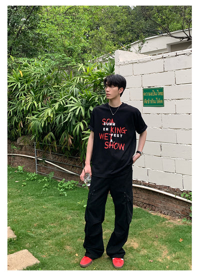 Round neck loose T-shirt OR4319