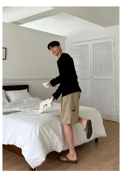 Henry collar long sleeve T-shirt OR4652