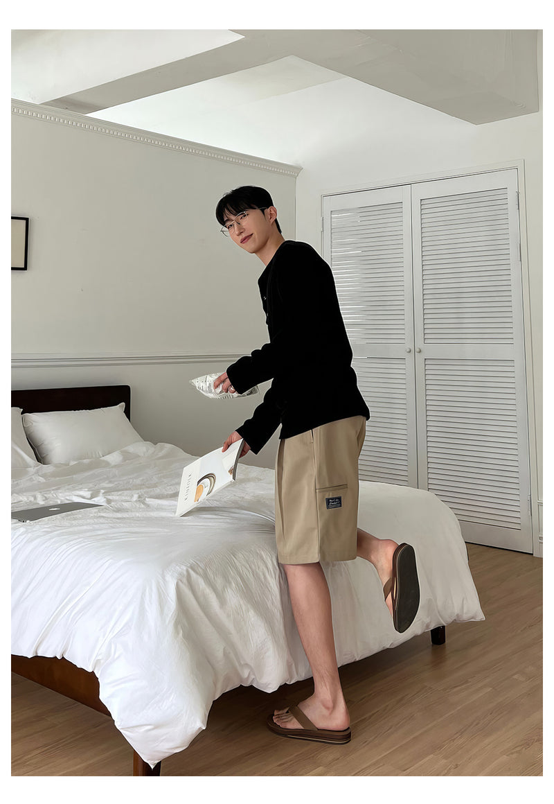 Henry collar long sleeve T-shirt OR4652