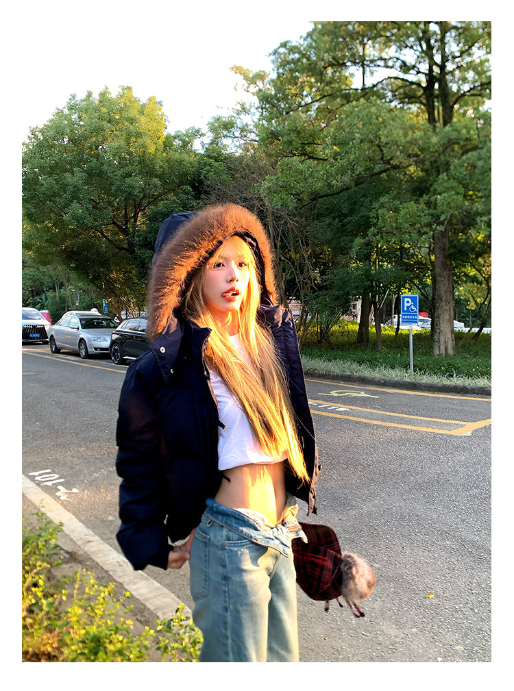 Fur collar down jacket OR4807