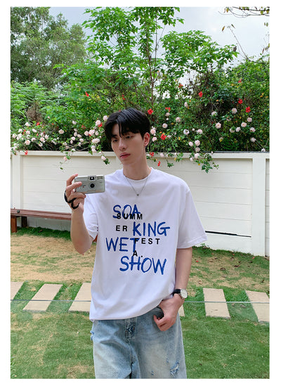 Round neck loose T-shirt OR4319
