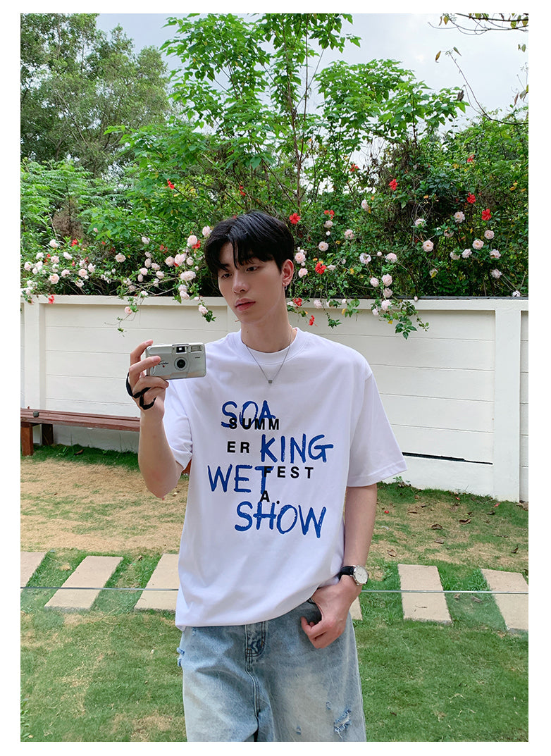 Round neck loose T-shirt OR4319