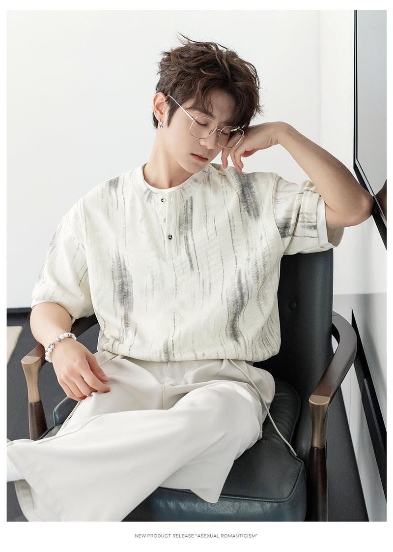 Fake two-piece short sleeve T-shirt OR4328