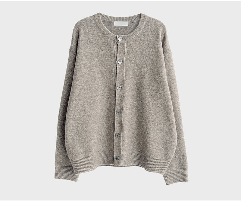 Round neck knit cardigan OR4813