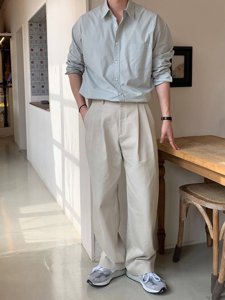 2タックワイドコットンパンツ メンズ｜2 - Tuck Wide COTTON OR4407 - 韓国メンズファッション通販 - ORUN - 