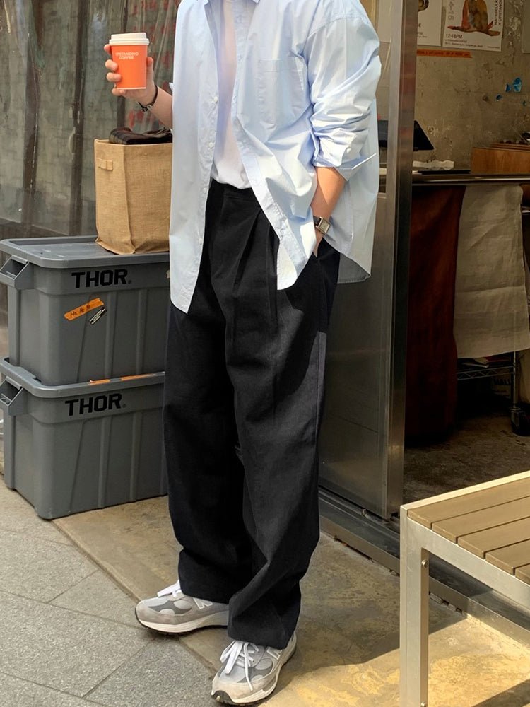 2タックワイドコットンパンツ メンズ｜2 - Tuck Wide COTTON OR4407 - 韓国メンズファッション通販 - ORUN - 