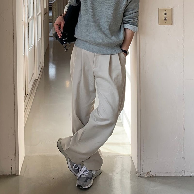 2タックワイドコットンパンツ メンズ｜2 - Tuck Wide COTTON OR4407 - 韓国メンズファッション通販 - ORUN - 