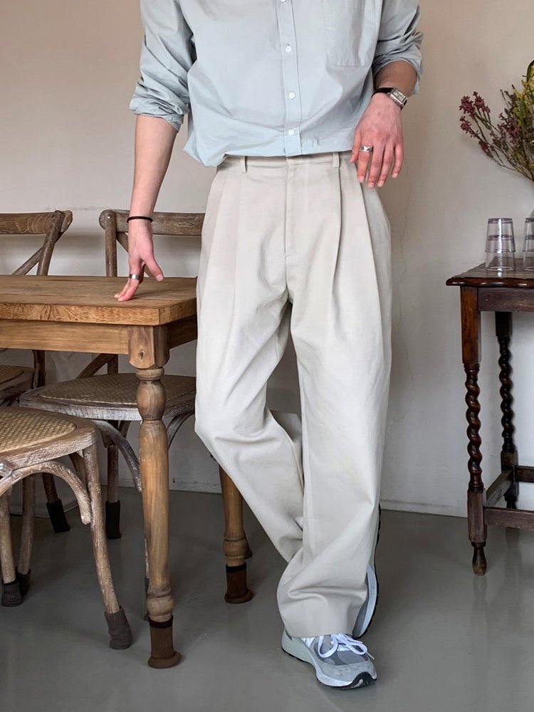 2タックワイドコットンパンツ メンズ｜2 - Tuck Wide COTTON OR4407 - 韓国メンズファッション通販 - ORUN - 