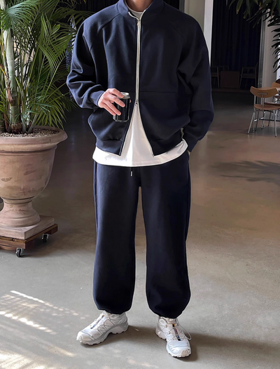 ミニマルジップアップオーバースウェットジャケット　OR4801