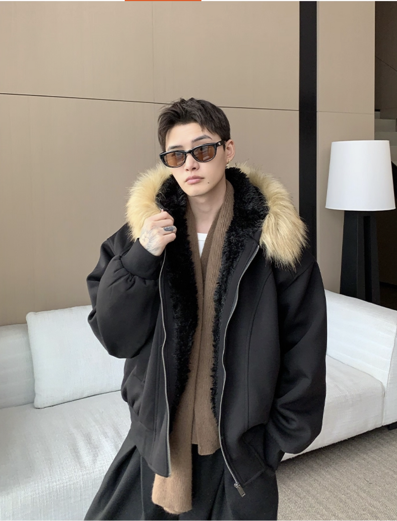 Fur collar sweatshirt hoodie OR4810