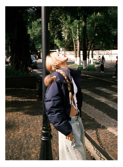 Fur collar down jacket OR4807