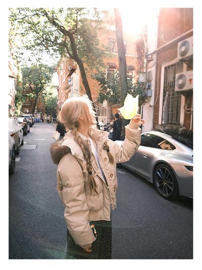 Fur collar down jacket OR4807